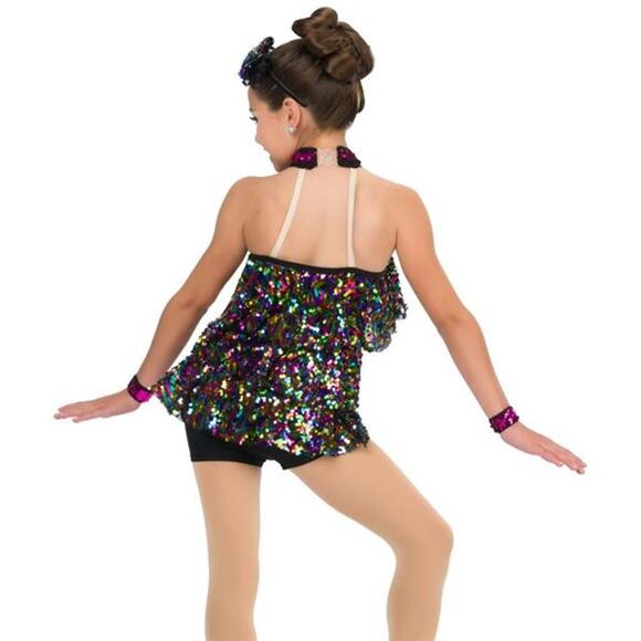 Dance Costume AWCT 18978 Medium Adult Multi Ruffles Jazz Sequin 2025 - Picture 2 of 2